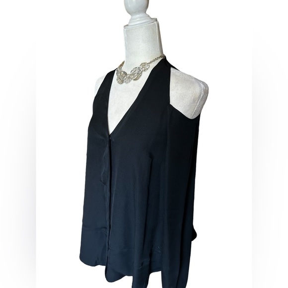 Tamara Mellon 100% Silk Cold Shoulder Top - Picture 4 of 7
